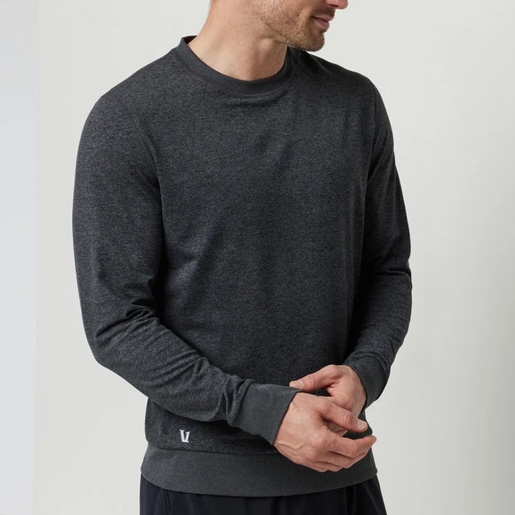 Vuori Other - VUORI Ponto Performance Crew Men’s DreamKnit Crew Charcoal Heather Medium NWOT